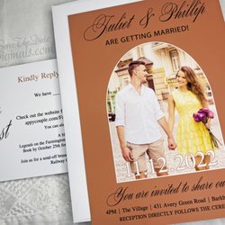 Save the Date Originals - This wedding invitation has an arch cropped photo and comes with an online RSVP/info card. #weddinginspo
