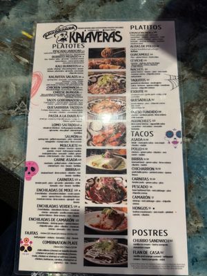 Menu photo 1 Kalaveras Burbank, CA