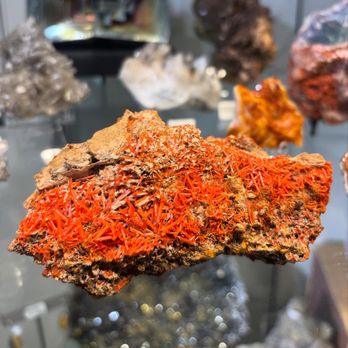 Mineralogy - Crocoite (Adelaide Mine, Tasmania) - Gemstones & Minerals Near Me - Raleigh, North Carolina Mineralogy - Crocoite (Adelaide Mine, Tasmania) - Gemstones & Minerals Near Me - Raleigh, North Carolina