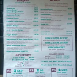 Grande Cache Pizza & Sky Hy Lounge - Menu 3