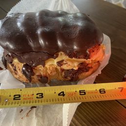 This might be the largest eclair I've ever seen This might be the largest eclair I've ever seen