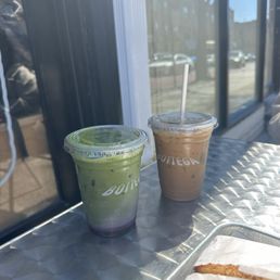 Berrywinkle matcha and iced latte