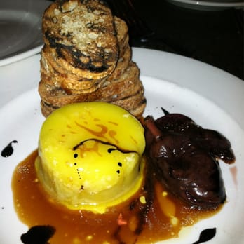Roots Restaurant and Bar - Foie gras mousse with pickled shallot and balsamic drizzle - New American Near Me - Camas, Washington Roots Restaurant and Bar - Foie gras mousse with pickled shallot and balsamic drizzle - New American Near Me - Camas, Washington