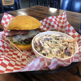 Chubby's Cafe - Mushroom Burger with a side of cole slaw - Salad Near Me - Tooele, Utah
