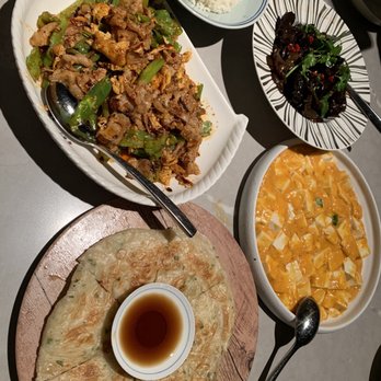 Uluh - Pork belly and egg, scallion pancake, crab tofu - Tea Rooms Near Me - New York, New York