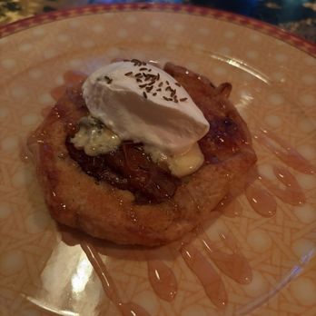L'Opossum - Dessert special: a tart with blue cheese whipped cream... honestly it really worked! Sweet and savory. - New American Near Me - Richmond, Virginia