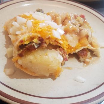 Pete's Kitchen - Half of the breskfast burrito - Greek Near Me - Denver, Colorado