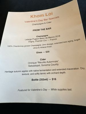 Menu photo 1 Khom Loi Sebastopol, CA
