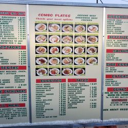 Lina's Mexican Restaurant - Menu Board