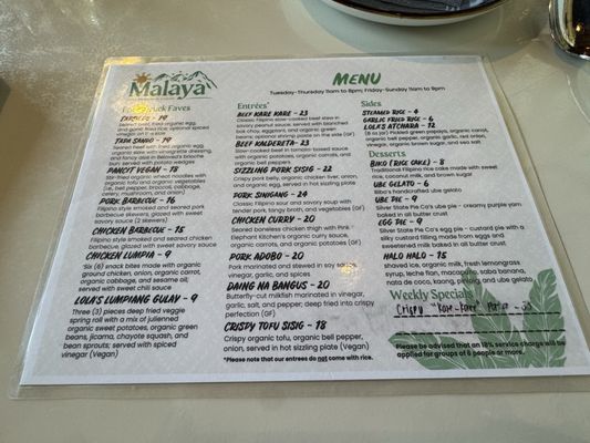 Menu photo 2 Malaya Eats Reno, NV Menu photo 2 Malaya Eats Reno, NV