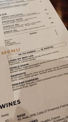 Menu photo 2 La Mesa Miami Miami, FL