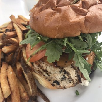 Cilantro and Chive - Grilled chicken with peaches and goat cheese. - Steakhouses Near Me - Lacombe, Alberta