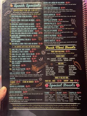 Menu photo 2 El Camino Real Mexican Grill Greensboro, NC