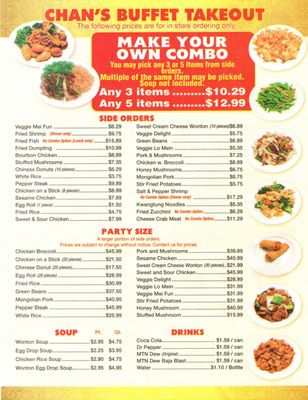 Menu photo 1 Chan's Buffet Fort Gratiot, MI