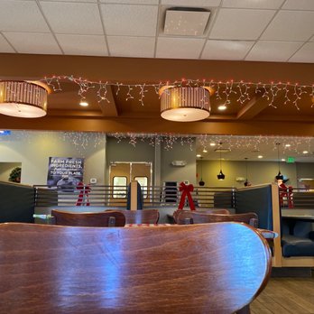 IHOP - a view of a dining area with christmas lights hanging from the ceiling - Breakfast & Brunch Near Me - Prince Frederick, Maryland