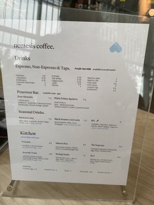 Menu photo 1 Nemesis Coffee Coquitlam, BC