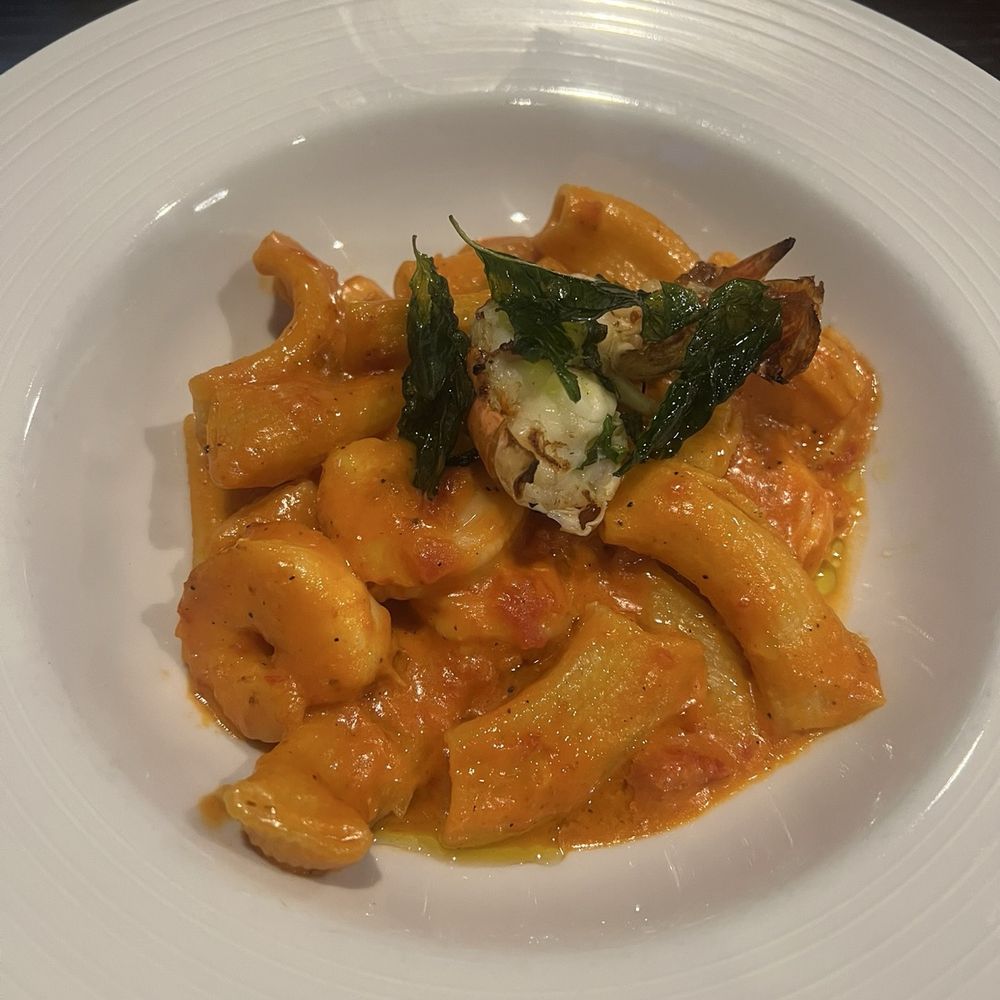 Plate - Rigatoni E Gamberi - Italian Near Me - Leawood, Kansas Plate - Rigatoni E Gamberi - Italian Near Me - Leawood, Kansas