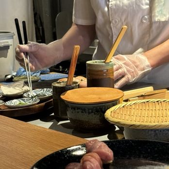 Sushi W - Preparing the sushi - Japanese Near Me - New York, New York Sushi W - Preparing the sushi - Japanese Near Me - New York, New York