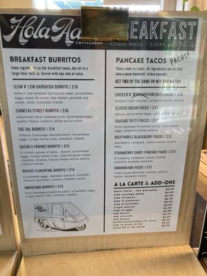 Menu photo 2 Hola Adios Coffeeshop Costa Mesa, CA Menu photo 2 Hola Adios Coffeeshop Costa Mesa, CA