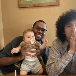 Lovely family enjoyed food Lovely family enjoyed food