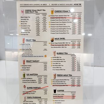 Moge Tee - Menu - Bubble Tea Near Me - East Lansing, Michigan
