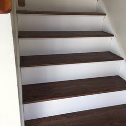 Oak tread install