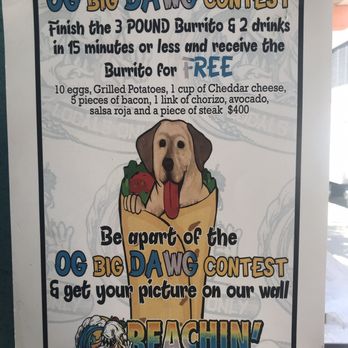 Beachin’ Burrito - OG BIG DAWG contest! - Mexican Near Me - Isla Mujeres, ROO