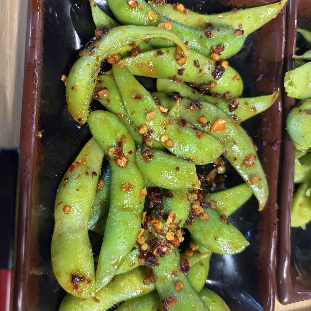 Bengee Sushi - Spicy garlic edamame - Japanese Near Me - Jurupa Valley, California