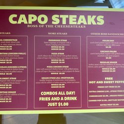 Capo Steaks - Menu