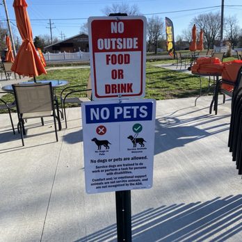 We're Outside - No Pets on the Patio - Barbeque Near Me - Alton, Illinois We're Outside - No Pets on the Patio - Barbeque Near Me - Alton, Illinois