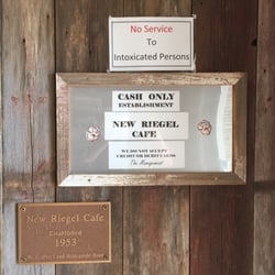 New Riegel Cafe - Rules to live by