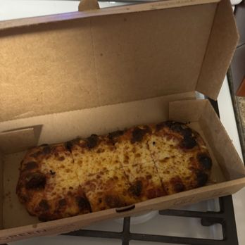 The Cheesecake Factory - Kids' Cheese Flatbread Pizza - why would the kitchen think this was acceptable to send from the kitchen. Burnt - Desserts Near Me - San Antonio, Texas