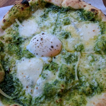 Nonavo Pizza - Pesto with Egg - Pizza Near Me - Vancouver, Washington Nonavo Pizza - Pesto with Egg - Pizza Near Me - Vancouver, Washington