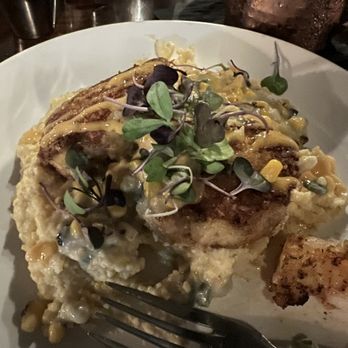 The Feed Sack - Crab cakes with grits and street corn - American Near Me - Aiken, South Carolina