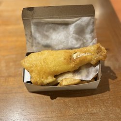 Oakville Fish & Chips - Small box of food that was wrapped in the newspaper. Lunch special.