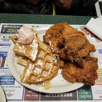 Metro Diner - Juicy fried chicken and waffles are fluffy,  will be coming back to taste their other dishes. - Diners Near Me - Pooler, Georgia