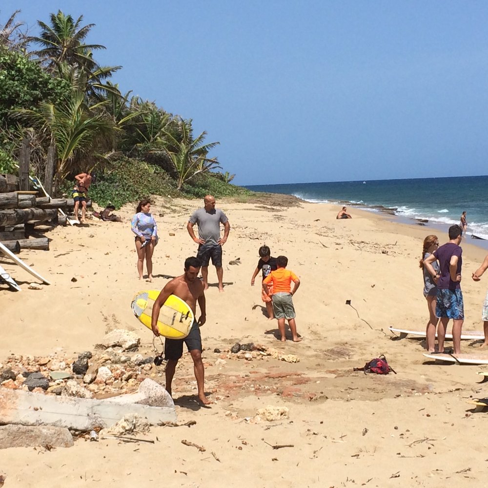 Rincon Surf School - Instructors getting their students ready. - Surf Schools Near Me - Rincon, Puerto Rico