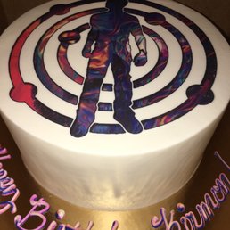 Even the happy birthday was in a colorful icing! Awesome job!