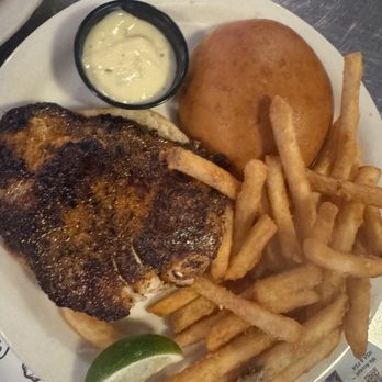 Conch Republic Seafood - Blackened mahi mahi burger - Seafood Near Me - Key West, Florida