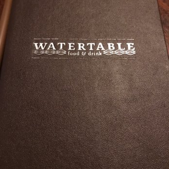 Watertable - Fancy menu booklets - New American Near Me - Huntington Beach, California