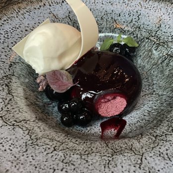 Nobu Chicago - Blueberry Mousse Dessert - Japanese Near Me - Chicago, Illinois