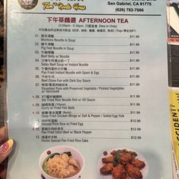 Afternoon tea menu 02/2026 includes a drink