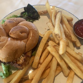 Landry's Seafood House - Blackened Mahi sandwich with French Fries - Seafood Near Me - Kemah, Texas Landry's Seafood House - Blackened Mahi sandwich with French Fries - Seafood Near Me - Kemah, Texas