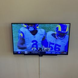 TV Mounted 40" Extremely professional and helpful, was going to have another tv mounted but it didn't fit the space. TV Mounted 40" Extremely professional and helpful, was going to have another tv mounted but it didn't fit the space.