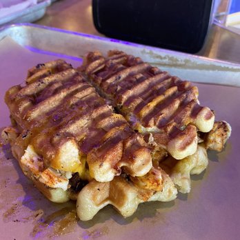 The Liege Waffle - Hot chicken waffle sandwich. - Waffles Near Me - Nashville, Tennessee The Liege Waffle - Hot chicken waffle sandwich. - Waffles Near Me - Nashville, Tennessee
