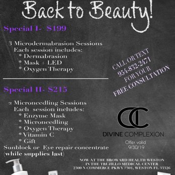 Divine Complexion - Back to school specials. Valid until 09/30/2019 - Skin Care Near Me - Pembroke Pines, Florida
