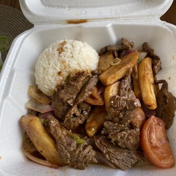 Justa's Peruvian Bar & Grille - Lomo saltado, meat was very tender... Lomo Saltado - Peruvian Near Me - Woodbridge, Virginia