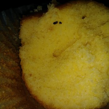 Hermanos Bakery - So i got this pack of 3 muffins from my corner store and biting in to it i see something black so i chose to dig into it and saw this - Bakeries Near Me - Passaic, New Jersey