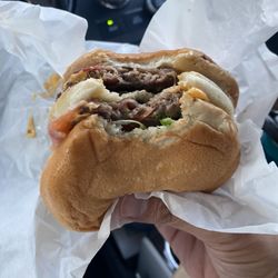 JJ’s Tasty Drive-In - Scotty Burger (two patties, cheese, ham, mustard, onion, lettuce, tomato, mayo. Turned down the ketchup.