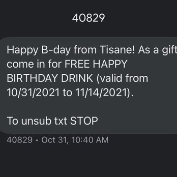 Tisane - Here's the message I received. - Coffee & Tea Near Me - San Jose, California Tisane - Here's the message I received. - Coffee & Tea Near Me - San Jose, California